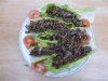 Mince with romaine lettuce.JPG