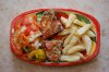 Roast veg tortilla Actifry chips and salad.jpg