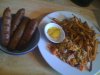 Parmesan sweet potato fries & griddled sausages.jpg