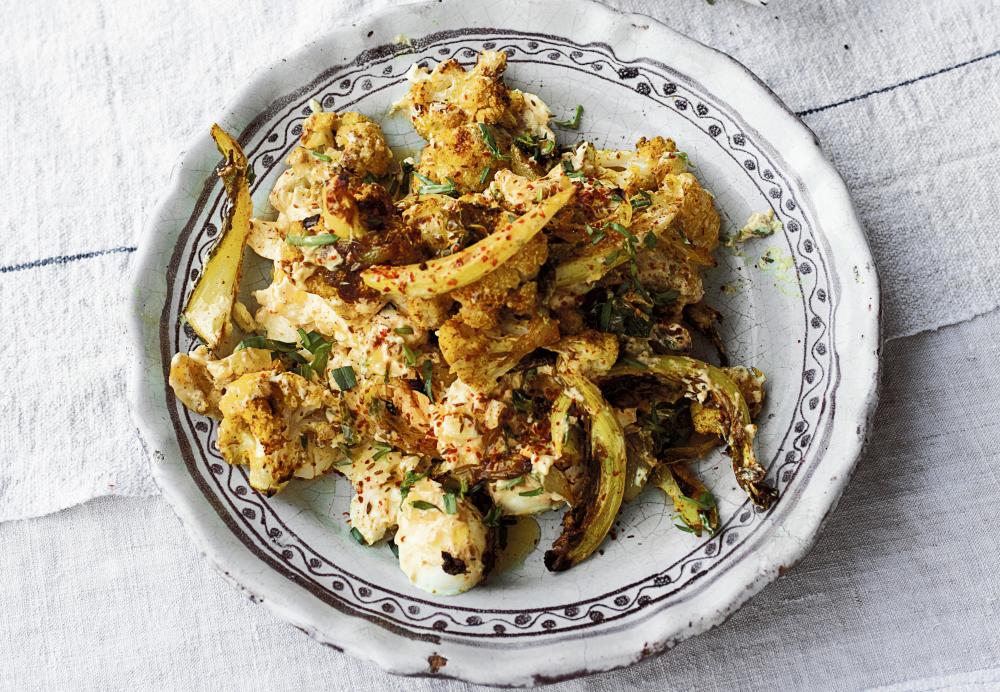 Curried egg and cauliflower salad by Yotam Ottolenghi.